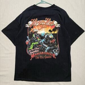 Jimmy Buffett Margaritaville High Seas Bike Rally Biker Jamaica T-Shirt Size L